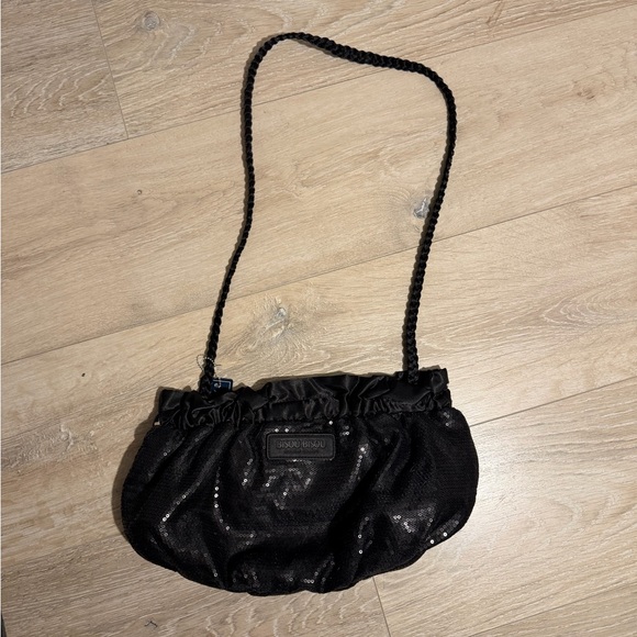 Bisou Bisou Handbags - Bisou Bisou Black Shimmer Shoulder Bag